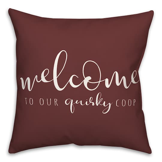 18" x 18" Quirky Coop Versatile Throw Pillow